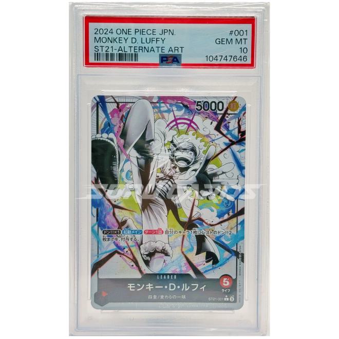 Monkey D. Luffy ST21-001 Leader Alternate Art – PSA 10 – JP