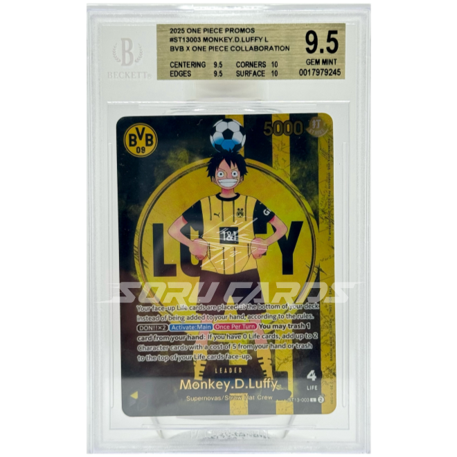 Monkey D. Luffy – BVB x One Piece | Leader Alt Art ST13-003 | BGS 9.5 (EN)