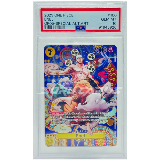 Enel One Piece TCG Special Alternate Art OP05-100 PSA 10 English