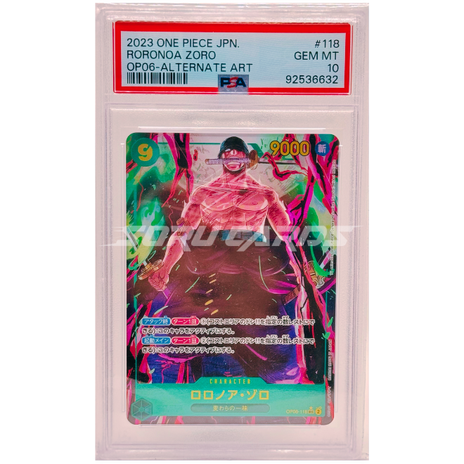 Zoro OP06-118 SEC Alternate Art – PSA 10 – JP