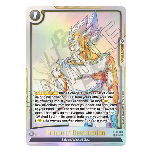 Prince of Destruction ST01-068 Super Rare SR Alternate Art - ENG