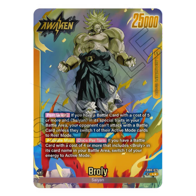 Broly ST01 FB08-073 Leader L Alternate Art - ENG