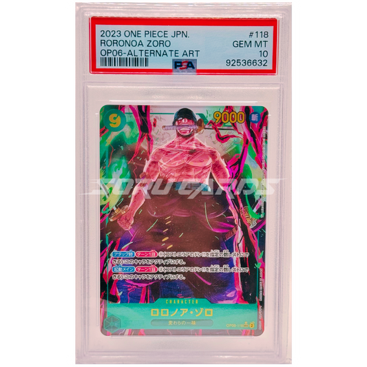 Zoro OP06-118 SEC Alternate Art – PSA 10 – JP