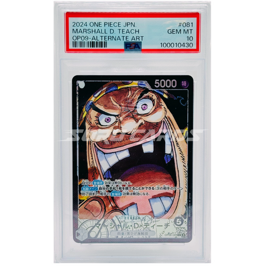 Marshall D. Teach OP09-081 Leader Alternate Art – PSA 10 – JP