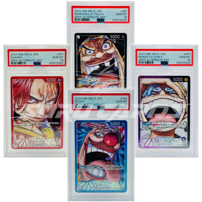 Bundle 4 Imperatori OP09 Leader Alternate Art – PSA 10 – JP