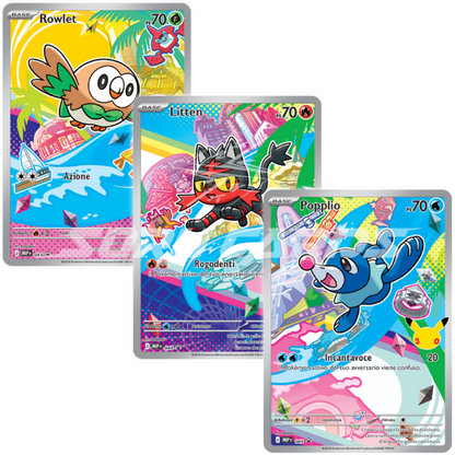 Pokemon Trio Carte Promo Starter Alola ITA – 30° Anniversario – Primi Compagni di Avventura Serie 1