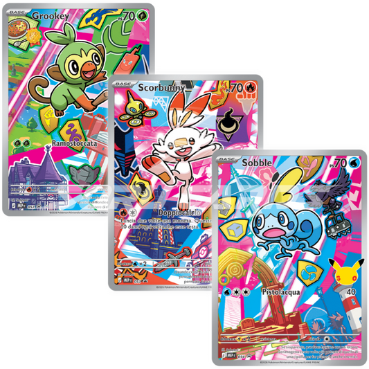 Pokemon Trio Carte Promo Starter Galar ITA – 30° Anniversario – Primi Compagni di Avventura Serie 2