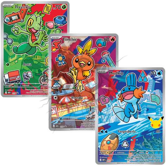 Pokemon Trio Carte Promo Starter Hoenn ITA – 30° Anniversario – Primi Compagni di Avventura Serie 3