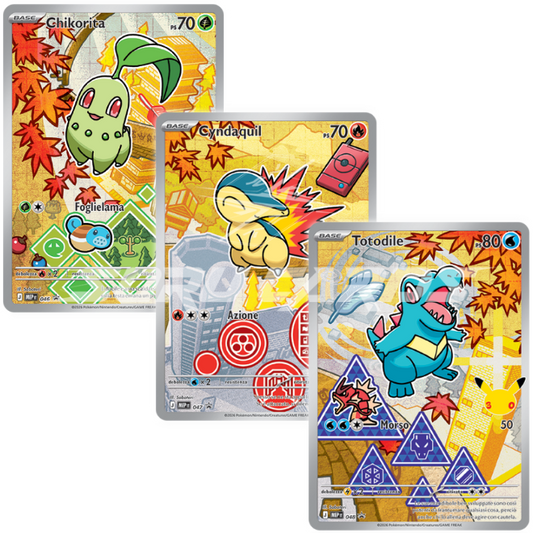Pokemon Trio Carte Promo Starter Johto ITA – 30° Anniversario – Primi Compagni di Avventura Serie 2