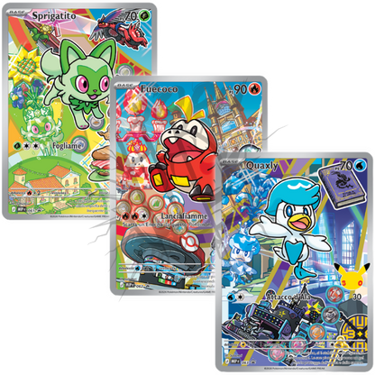 Pokemon Trio Carte Promo Starter Paldea ITA – 30° Anniversario – Primi Compagni di Avventura Serie 3