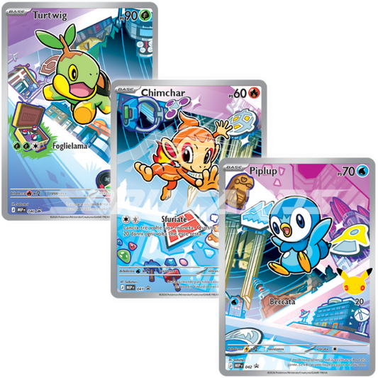 Pokemon Trio Carte Promo Starter Sinnoh ITA – 30° Anniversario – Primi Compagni di Avventura Serie 1